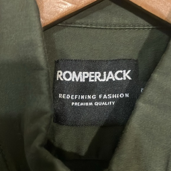 Romper Jack  Dark Green Short Sleeve shorts Jumpsuit Small - Picture 4 of 7